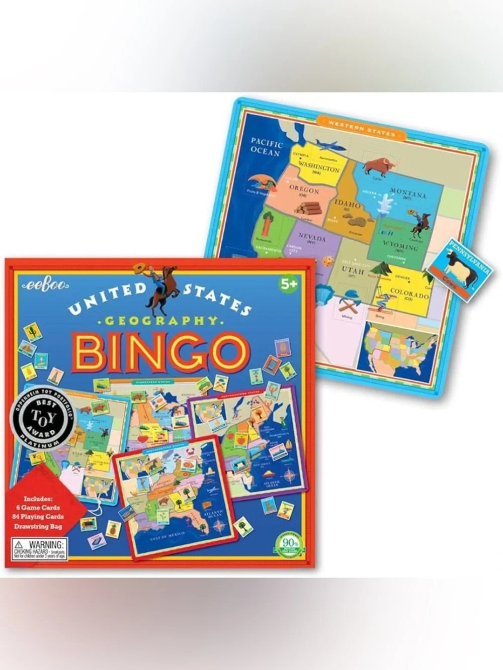 NEW eeBoo United States Geography Bingo Game ~ homeschool classroom games